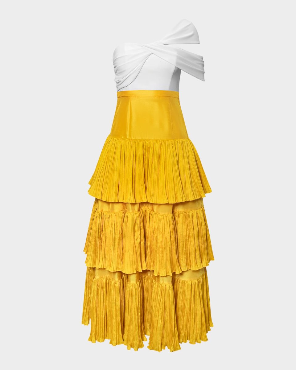 Rhea Tiered One-Shoulder Maxi Dress